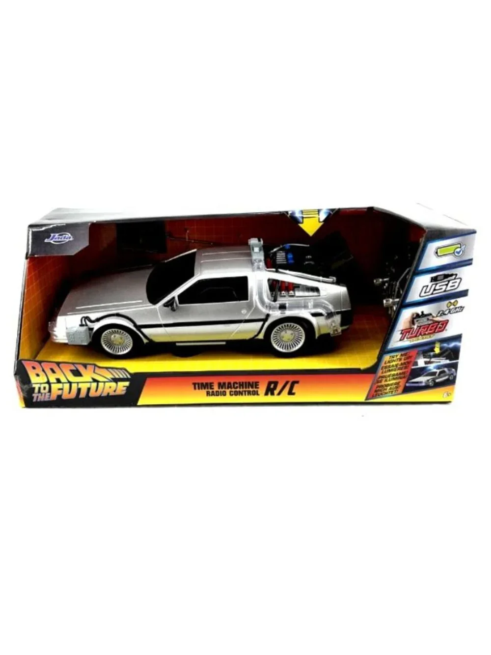Jada Toys Back to the Future Time Machine Radio Control RC 1:16 Scale Car Age 6+